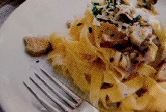 Паста с белыми грибами