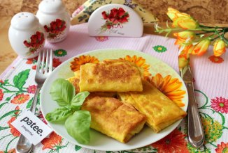 Конвертики из лаваша с курицей и капустой