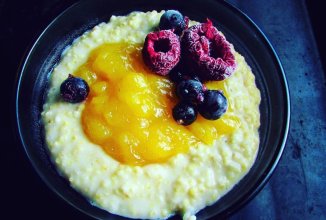 Пшенная каша с лимонным курдом