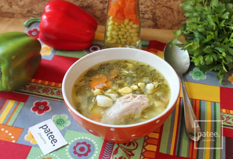 Суп из щавеля с курицей и пшеном - Шаг 13