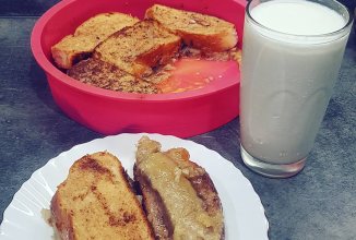 Запеченные французские тосты с бананом