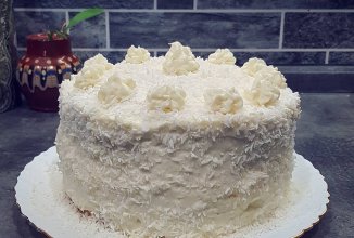 Кокосовый торт с суфле