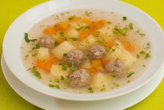 Лёгкий суп с фрикадельками