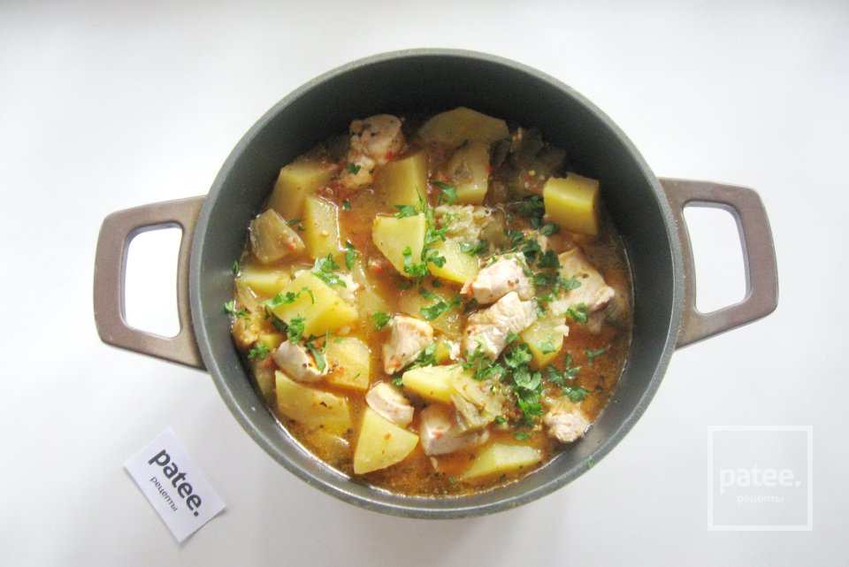 Куриное филе с баклажаном и картофелем - Шаг 10