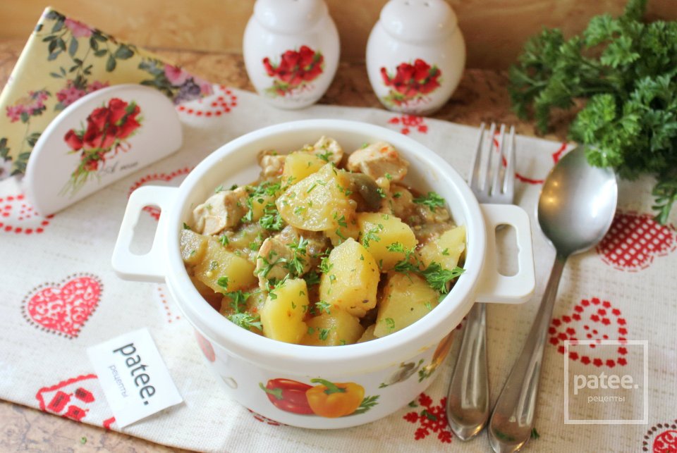 Куриное филе с баклажаном и картофелем - Шаг 11