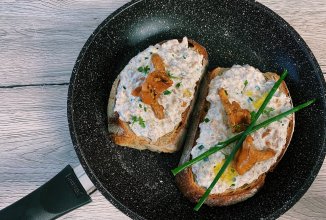 Брускетта с кремом из лисичек🧡