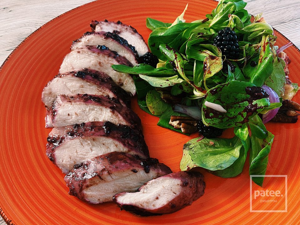 КУРИНАЯ ГРУДКА В ЕЖЕВИЧНО-БАЛЬЗАМИЧЕСКОМ СОУСЕ 💜 - Шаг 3