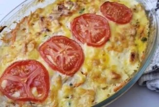 Овощная запеканка с нежной курочкой