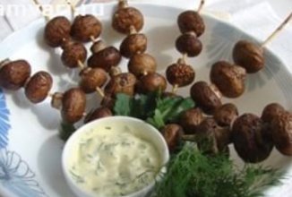 Шашлык из шампиньонов
