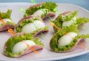 Закуска с яйцом и ветчиной