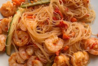 Фунчоза с креветками