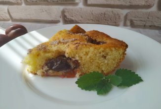 Быстрый сливовый пирог, готовится проще простого!