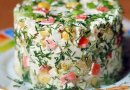 Крабовый салат с рисом