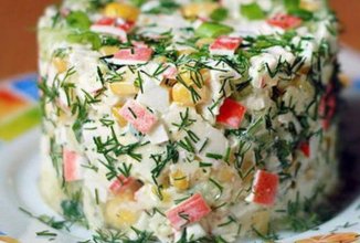 Крабовый салат с рисом