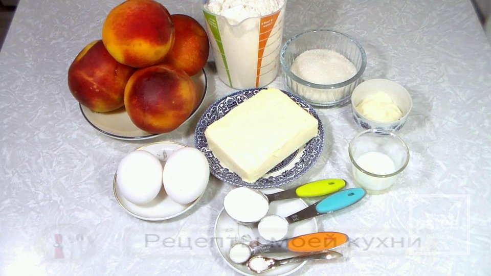 Персиковый пирог из песочного теста - Шаг 1