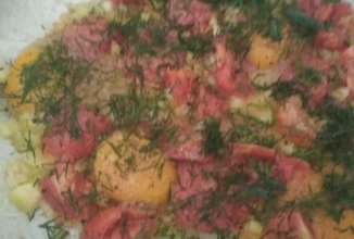 Яичница, жаренная на лаваше😋