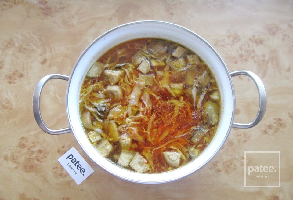 Борщ с баклажаном - Шаг 8