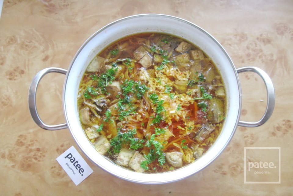 Борщ с баклажаном - Шаг 9