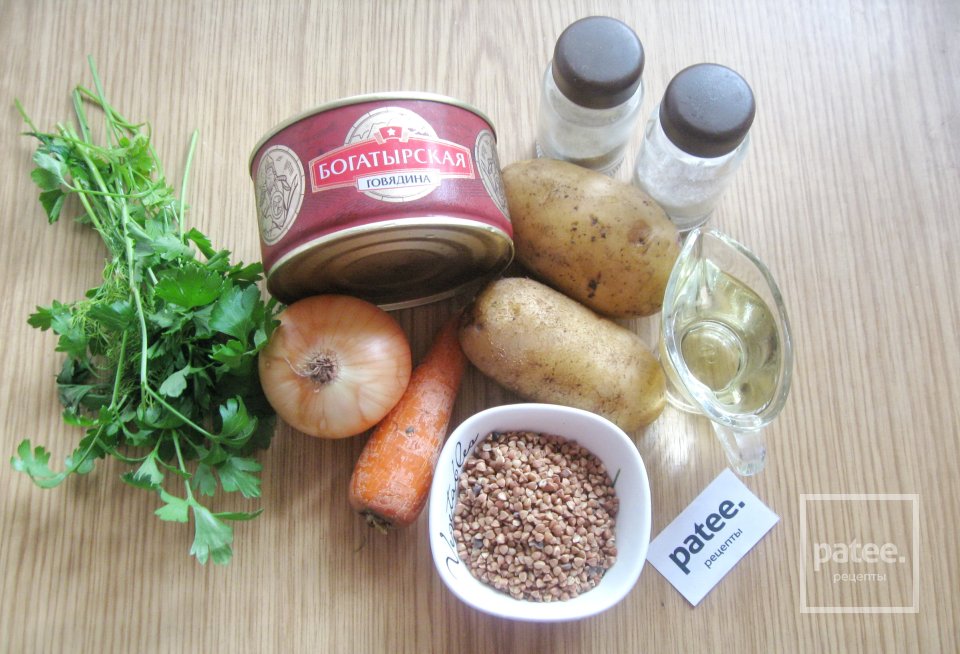 Гречневый суп с тушенкой - Шаг 1