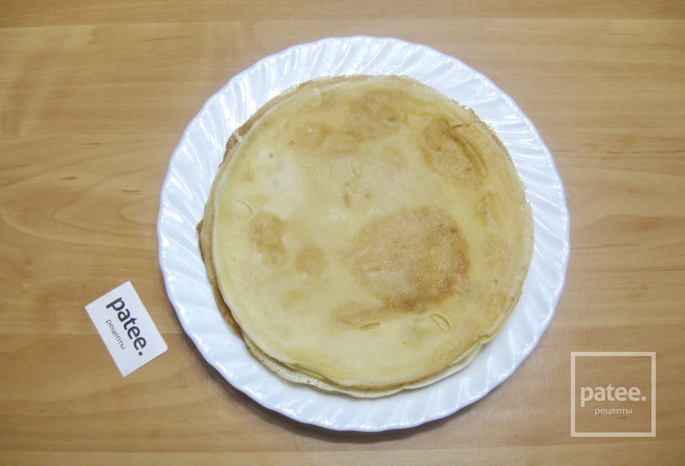 Блинчики с сыром, курицей и яйцом - Шаг 12