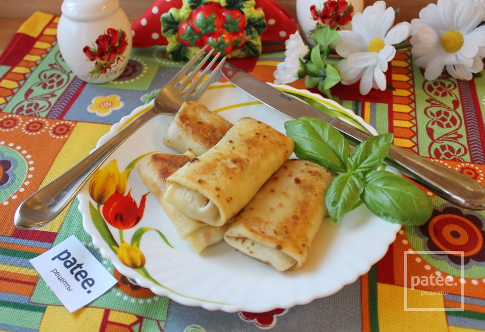 Блинчики с сыром, курицей и яйцом - Шаг 16