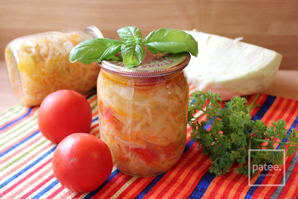 Капустный салат с помидорами на зиму - Шаг 13