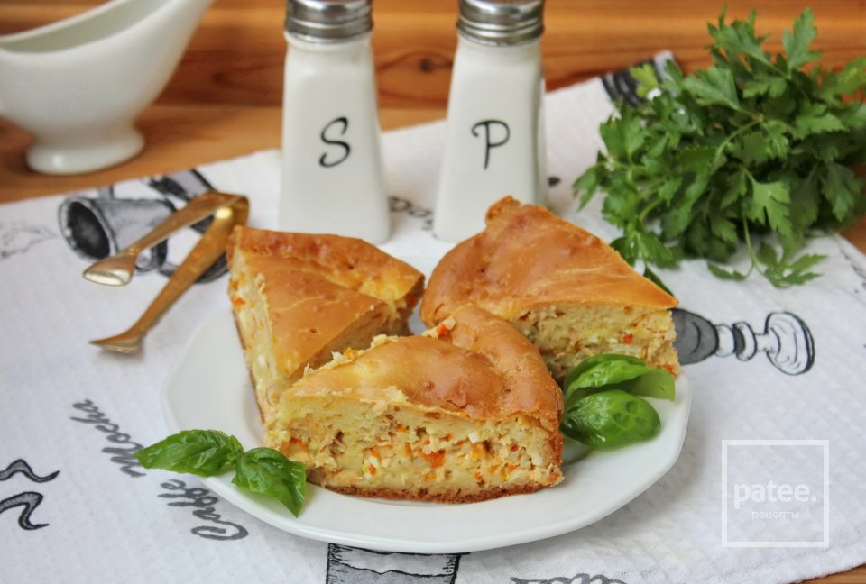 Заливной пирог с горбушей - Шаг 19