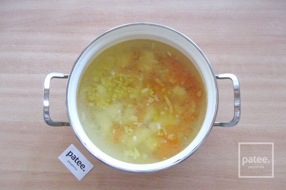 Грибной суп с рисом и сливками - Шаг 5