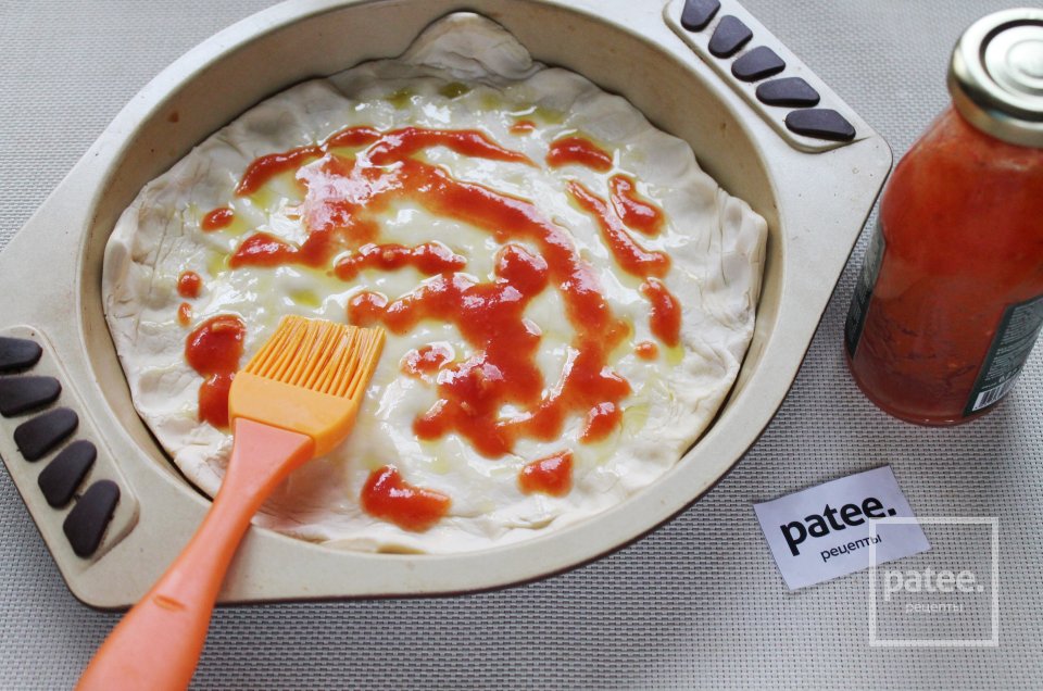 Пицца со сладким перцем на слоёном тесте - Шаг 4