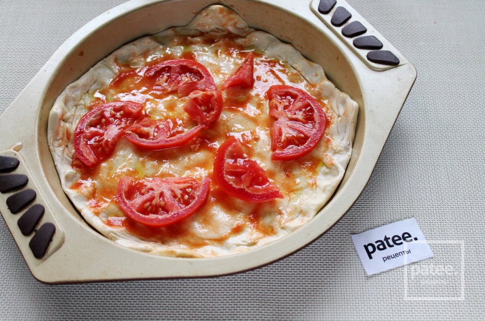 Пицца со сладким перцем на слоёном тесте - Шаг 6