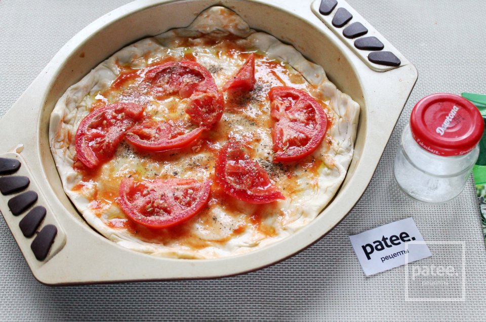 Пицца со сладким перцем на слоёном тесте - Шаг 8