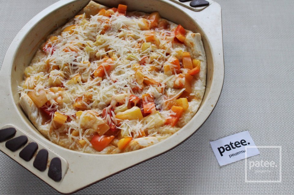 Пицца со сладким перцем на слоёном тесте - Шаг 14