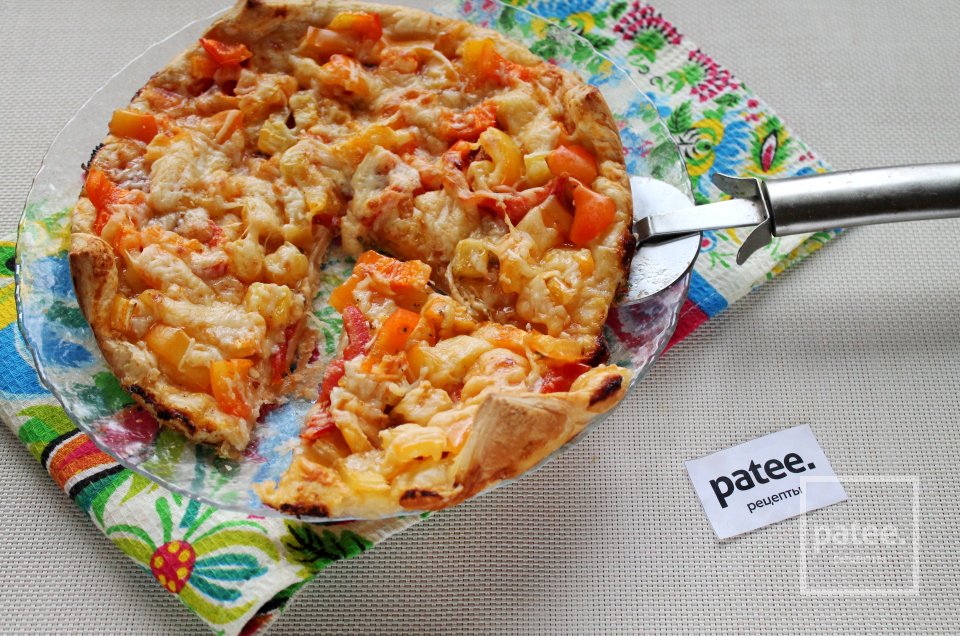 Пицца со сладким перцем на слоёном тесте - Шаг 16