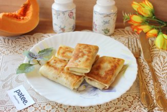 Блинчики с курицей и тыквой