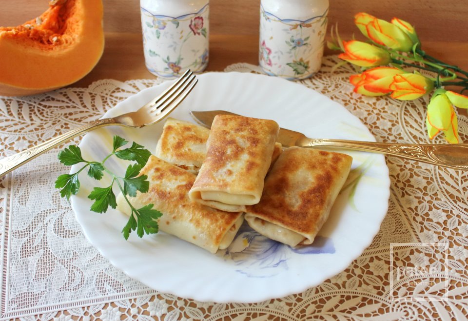 Блинчики с курицей и тыквой - Шаг 16