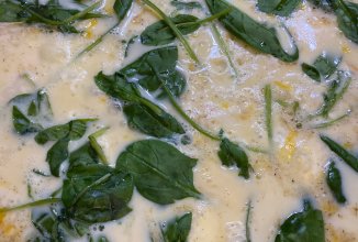 Омлет со шпинатом