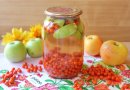 Компот из красной рябины и яблок на зиму