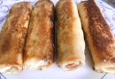 Утренние рулетики с сыром и сосисками