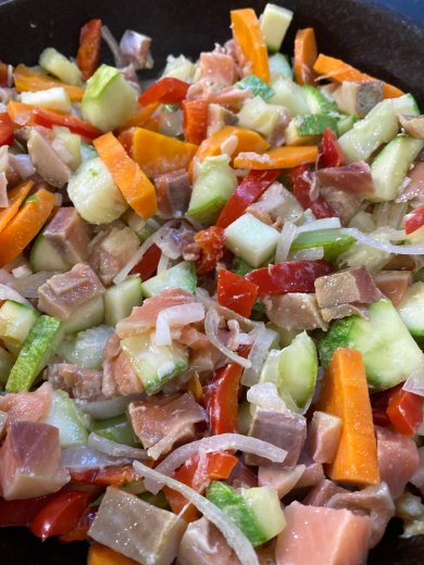 Овощное рагу с рыбой - Шаг 1