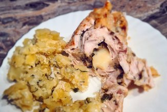 Куриные рулетики с сырной начинкой