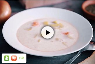 Норвежский суп из семги со сливками