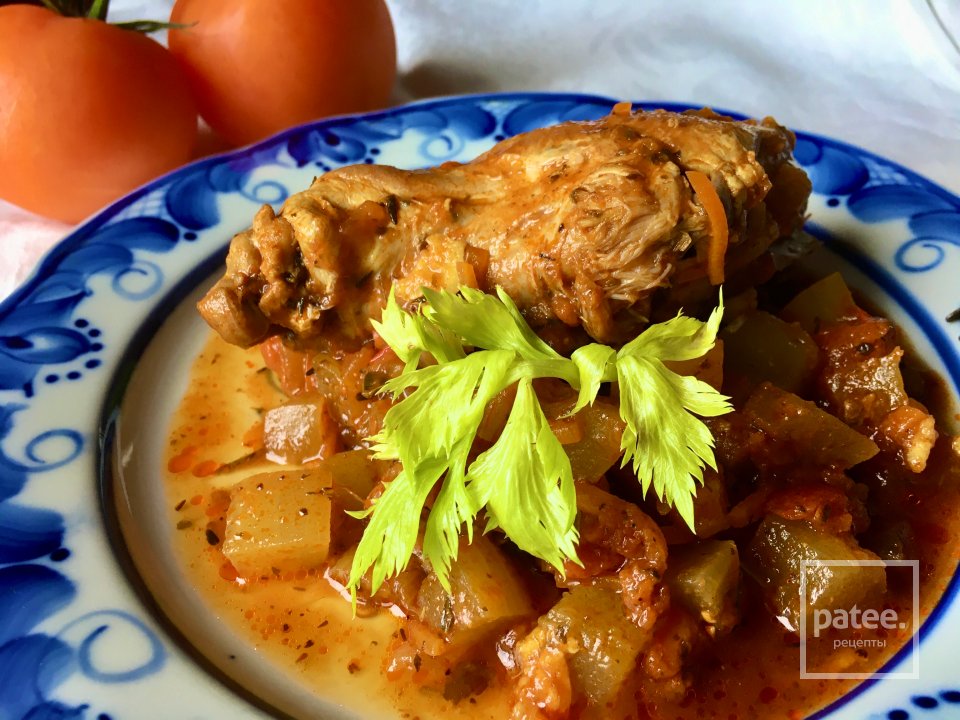 Кролик в томатном соке с овощами. - Шаг 10