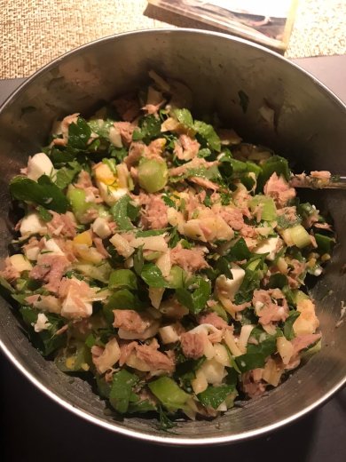 Белковый салат