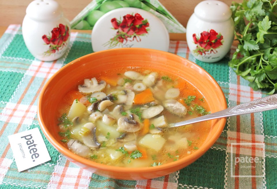 Суп с желтой чечевицей и грибами - Шаг 11
