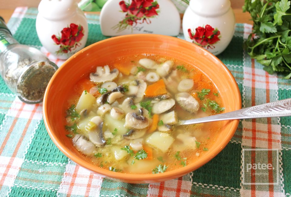 Суп с желтой чечевицей и грибами - Шаг 12
