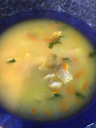 Куриный суп с сыром
