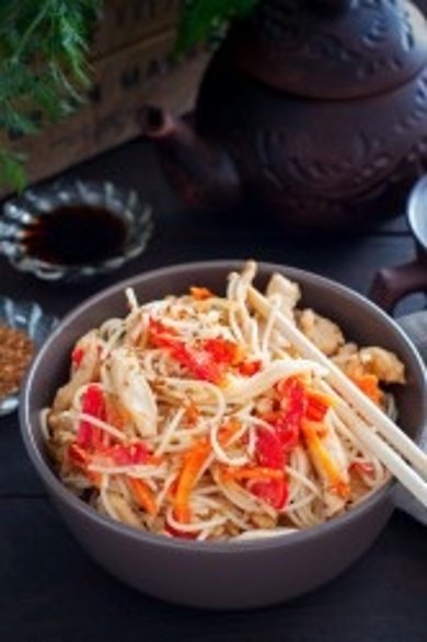 РИСОВАЯ ЛАПША С КУРИЦЕЙ И ОВОЩАМИ - Шаг 10