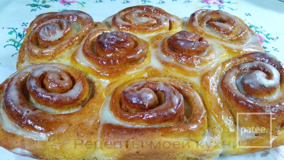 БУЛОЧКИ  СИННАБОН  С  ТЫКВОЙ - Шаг 14