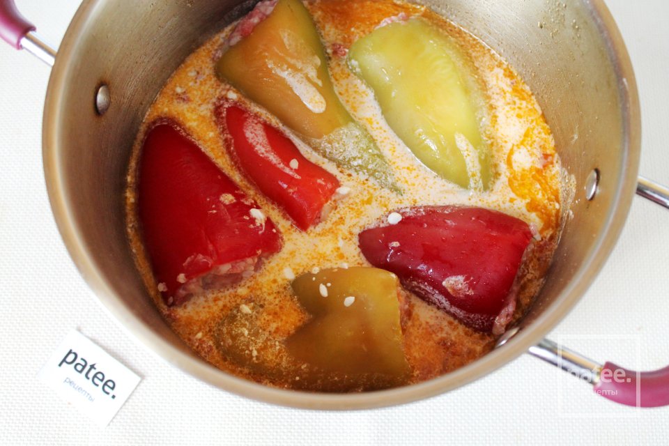 Болгарский перец фаршированный мясом и рисом - Шаг 11