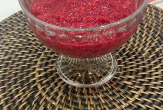 Перетертая клюква с мандарином